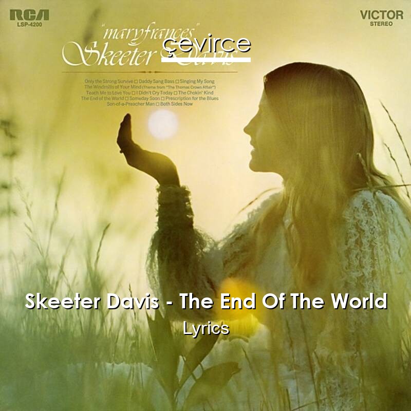 Skeeter Davis The End Of The World Lyrics Translate Institution Cevirce