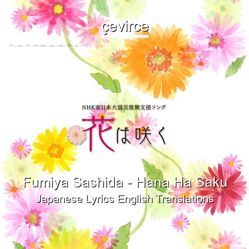 Fumiya Sashida Hana Ha Saku Japanese Lyrics English Translations Translate Institution Cevirce