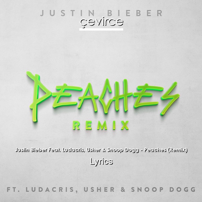 Justin Bieber Feat Ludacris Usher Snoop Dogg Peaches Remix Lyrics Translate Institution Cevirce