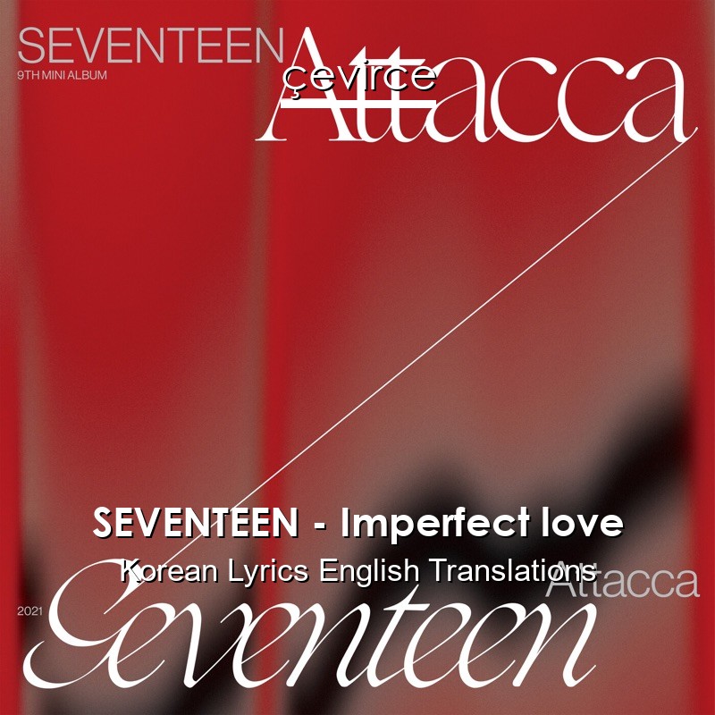 Seventeen Imperfect Love Korean Lyrics English Translations Translate Institution Cevirce