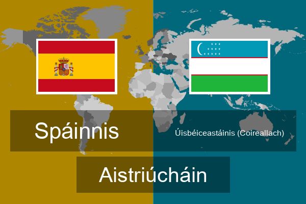  Úisbéiceastáinis (Coireallach) Aistriúcháin