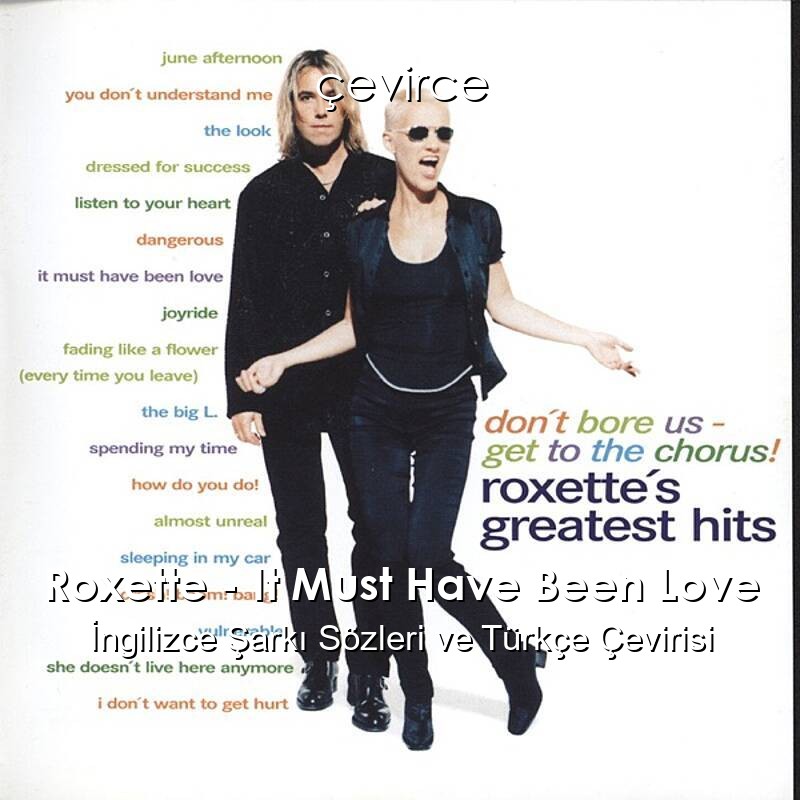 Roxette – It Must Have Been Love İngilizce Sözleri Türkçe Anlamları