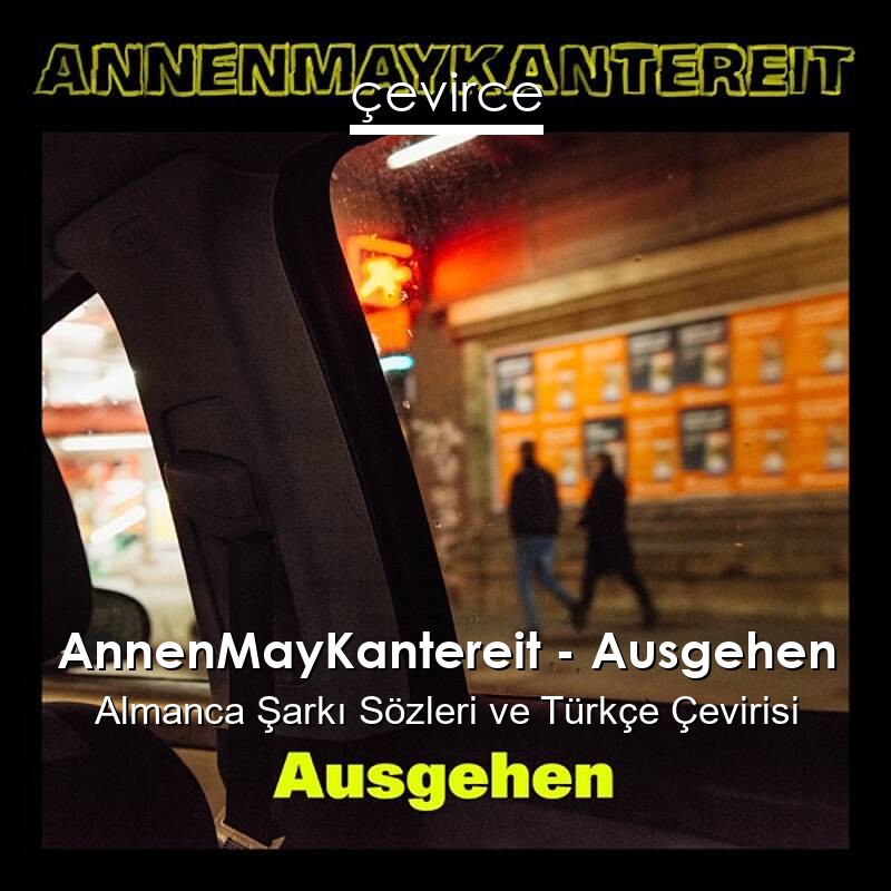 AnnenMayKantereit – Ausgehen Almanca Sözleri Türkçe Anlamları