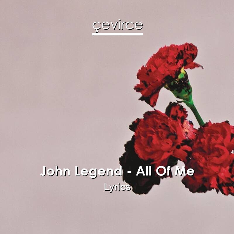 John Legend – All Of Me Lyrics