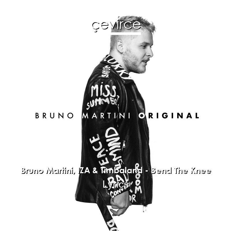 Bruno Martini, IZA & Timbaland – Bend The Knee Lyrics