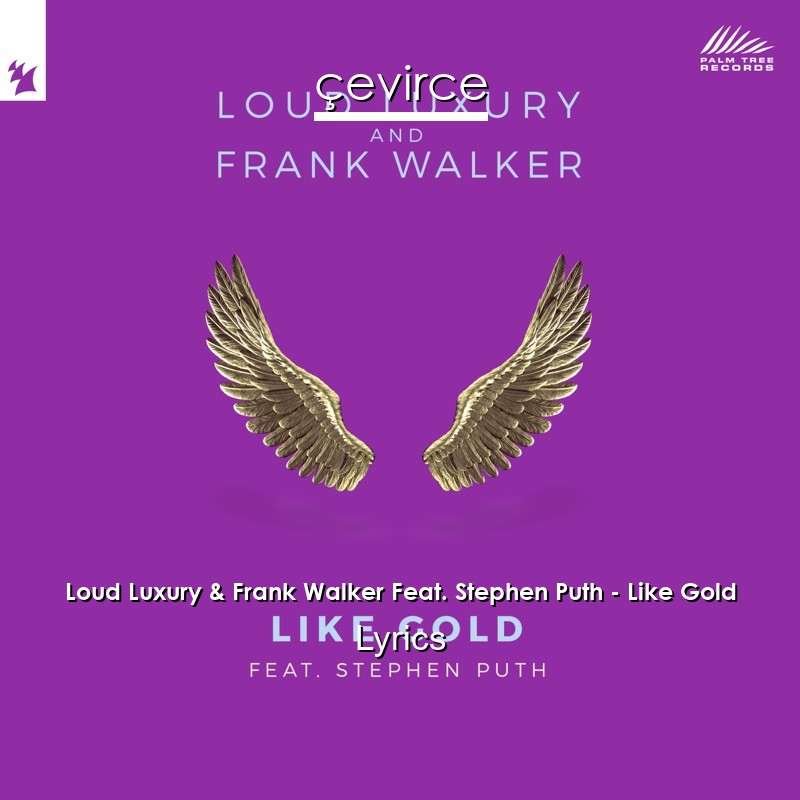 Loud Luxury & Frank Walker Feat. Stephen Puth – Like Gold Lyrics