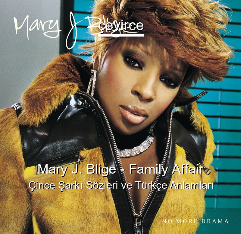 Mary J. Blige – Family Affair Çince Sözleri Türkçe Anlamları