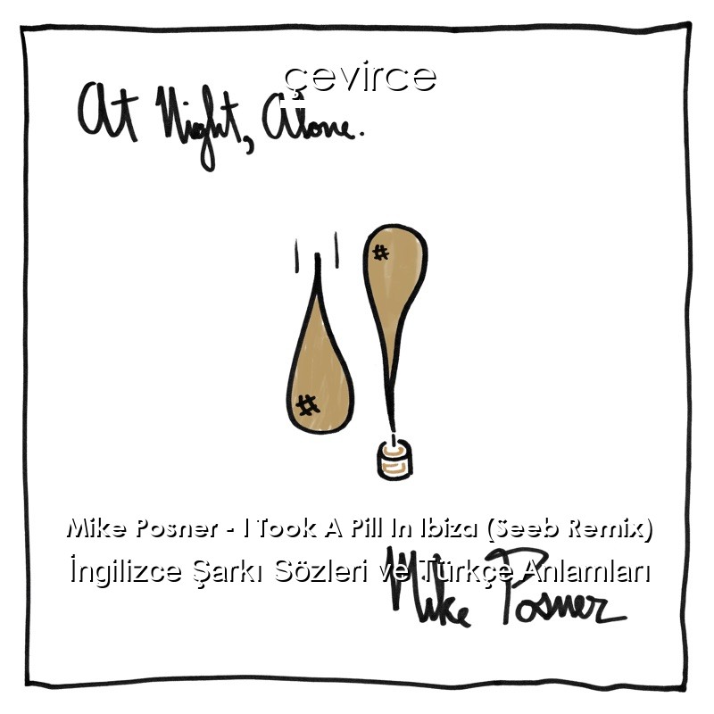 Mike Posner – I Took A Pill In Ibiza (Seeb Remix) İngilizce Sözleri Türkçe Anlamları