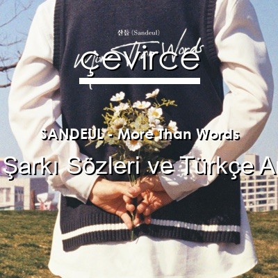 SANDEUL – More Than Words Korece Sözleri Türkçe Anlamları