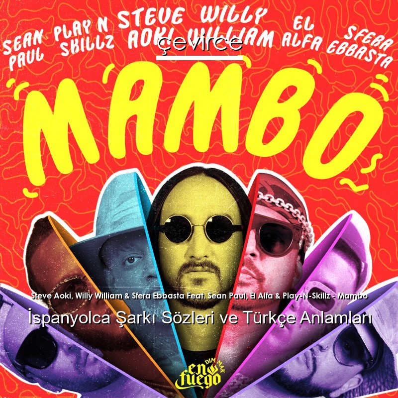 Steve Aoki, Willy William & Sfera Ebbasta Feat. Sean Paul, El Alfa & Play-N-Skillz – Mambo İspanyolca Sözleri Türkçe Anlamları