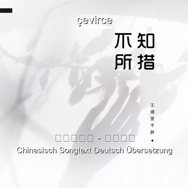 王靖雯不胖 – 不知所措 Chinesisch Songtext Deutsch Übersetzung