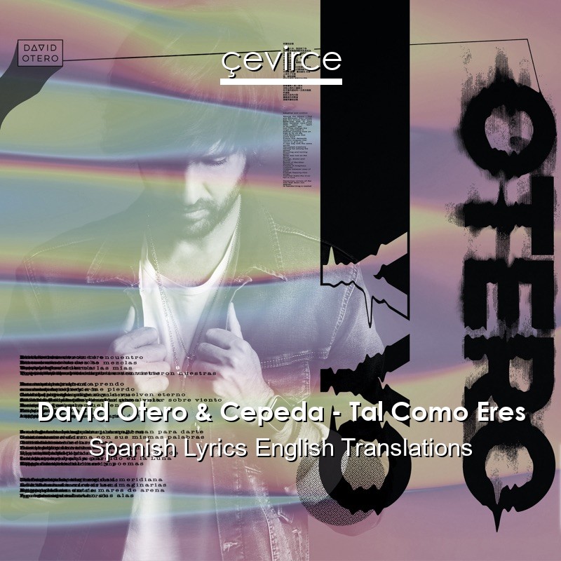 David Otero & Cepeda – Tal Como Eres Spanish Lyrics English Translations