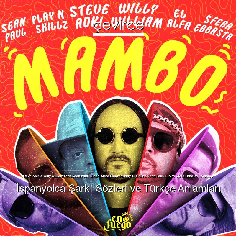 Steve Aoki & Willy William Feat. Sean Paul, El Alfa, Sfera Ebbasta, Play-N-Skillz & Sean Paul, El Alfa, Sfera Ebbasta – Mambo İspanyolca Şarkı Sözleri Türkçe Anlamları