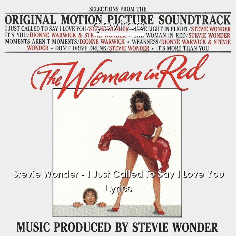 Stevie Wonder – I Just Called To Say I Love You Lyrics