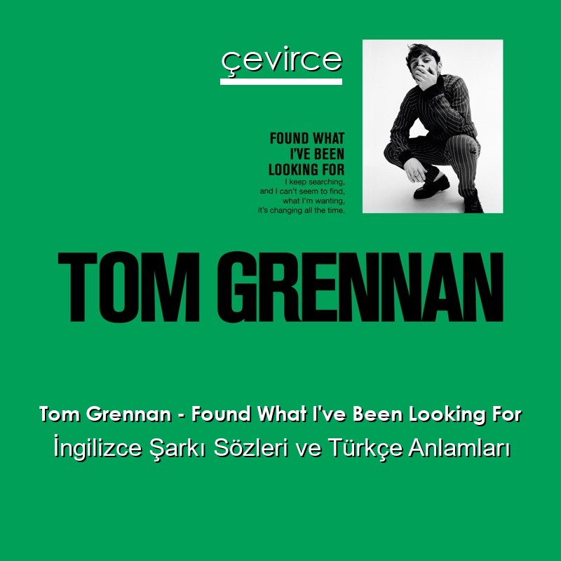 Tom Grennan – Found What I’ve Been Looking For İngilizce Şarkı Sözleri Türkçe Anlamları