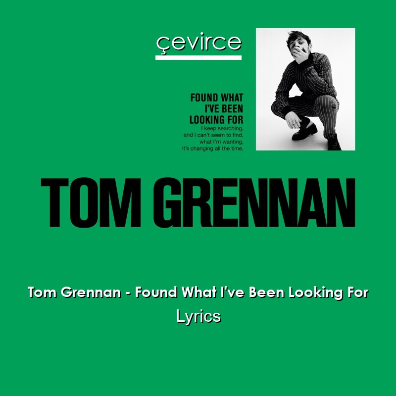 Tom Grennan – Found What I’ve Been Looking For Lyrics