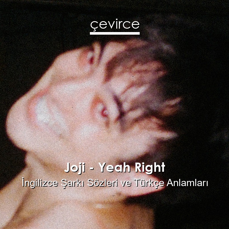 Joji – Yeah Right İngilizce Şarkı Sözleri Türkçe Anlamları