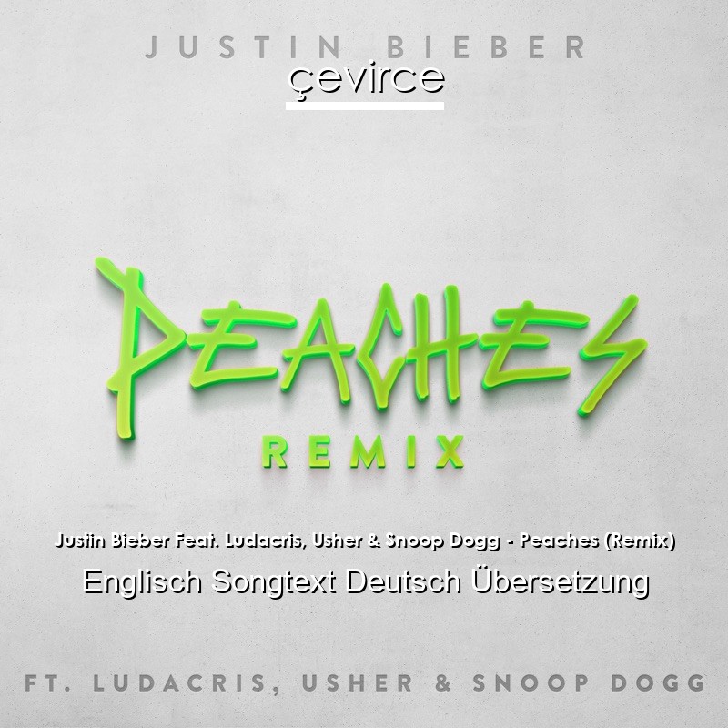 Justin Bieber Feat. Ludacris, Usher & Snoop Dogg – Peaches (Remix) Englisch Songtext Deutsch Übersetzung