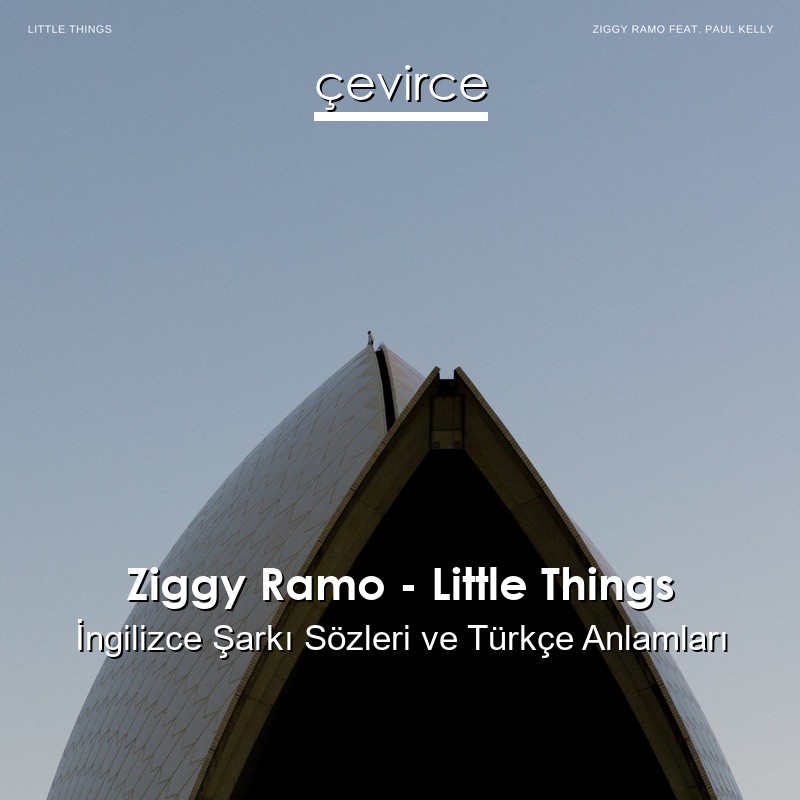 Ziggy Ramo – Little Things İngilizce Şarkı Sözleri Türkçe Anlamları