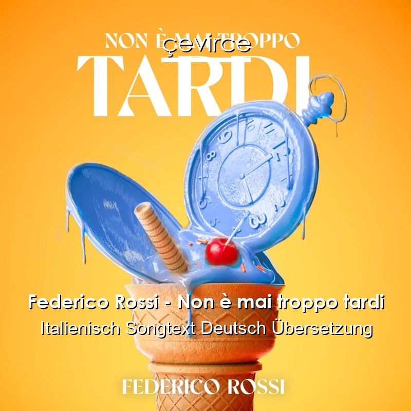 Federico Rossi – Non è mai troppo tardi Italienisch Songtext Deutsch Übersetzung