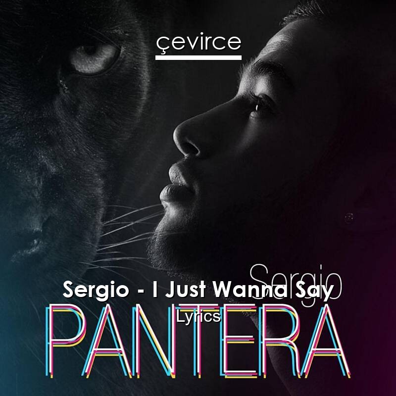 Sergio – I Just Wanna Say Lyrics