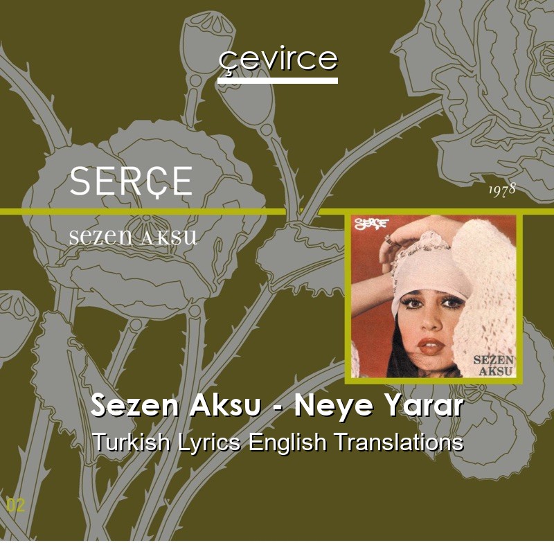 Sezen Aksu – Neye Yarar Turkish Lyrics English Translations