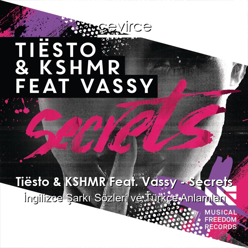 Tiësto & KSHMR Feat. Vassy – Secrets İngilizce Şarkı Sözleri Türkçe Anlamları