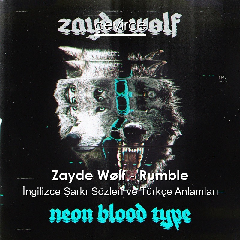 Zayde Wølf – Rumble İngilizce Şarkı Sözleri Türkçe Anlamları