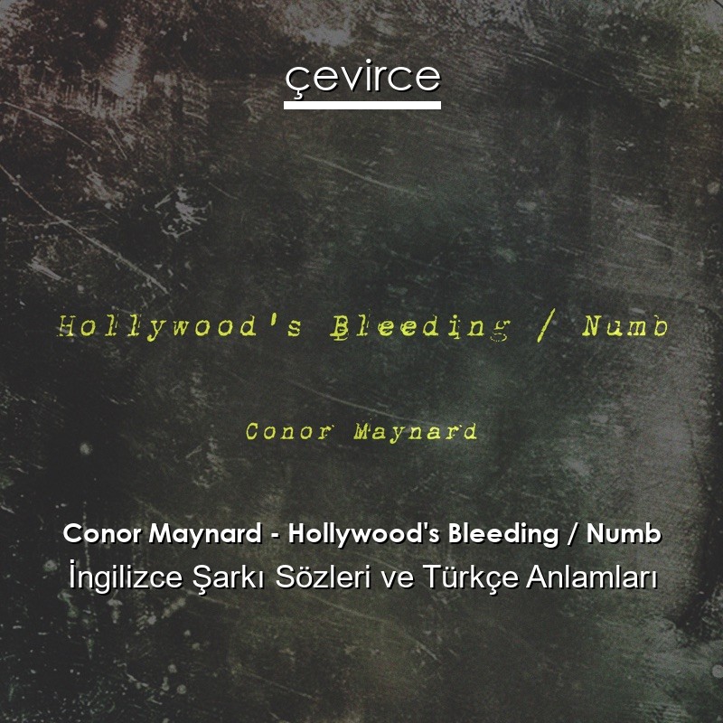 Conor Maynard – Hollywood’s Bleeding / Numb İngilizce Şarkı Sözleri Türkçe Anlamları