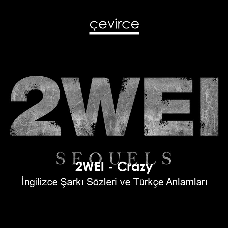 2WEI – Crazy İngilizce Şarkı Sözleri Türkçe Anlamları