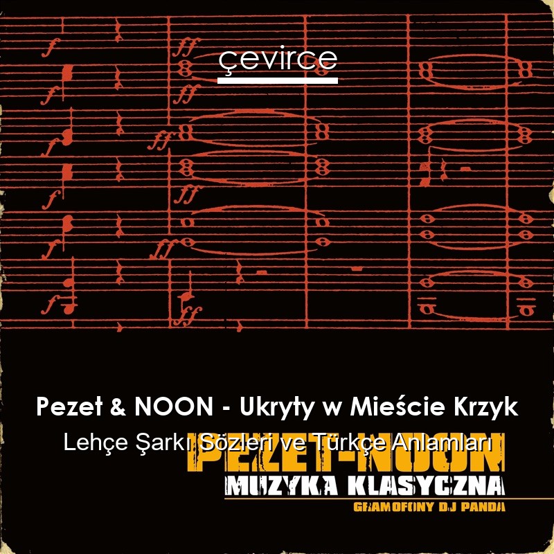 Pezet & NOON – Ukryty w Mieście Krzyk Lehçe Şarkı Sözleri Türkçe Anlamları