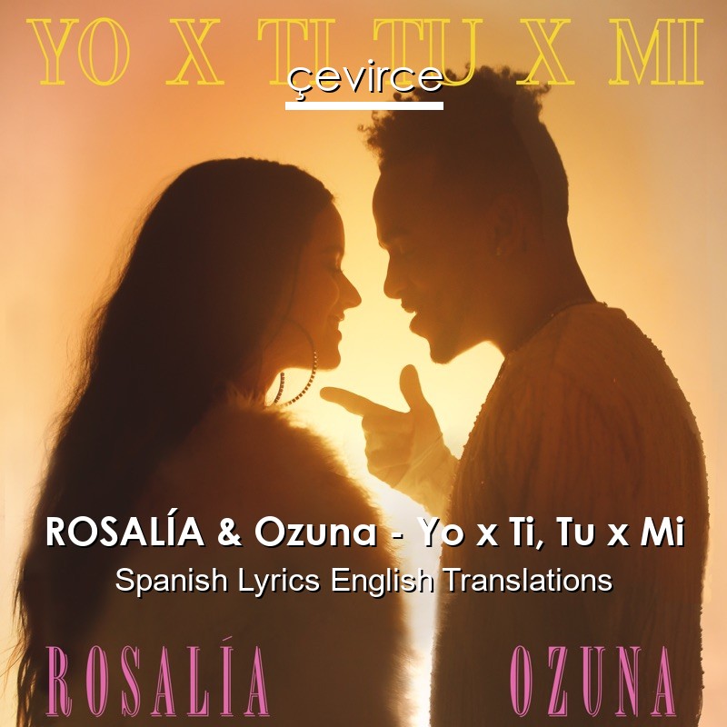 ROSALÍA & Ozuna – Yo x Ti, Tu x Mi Spanish Lyrics English Translations