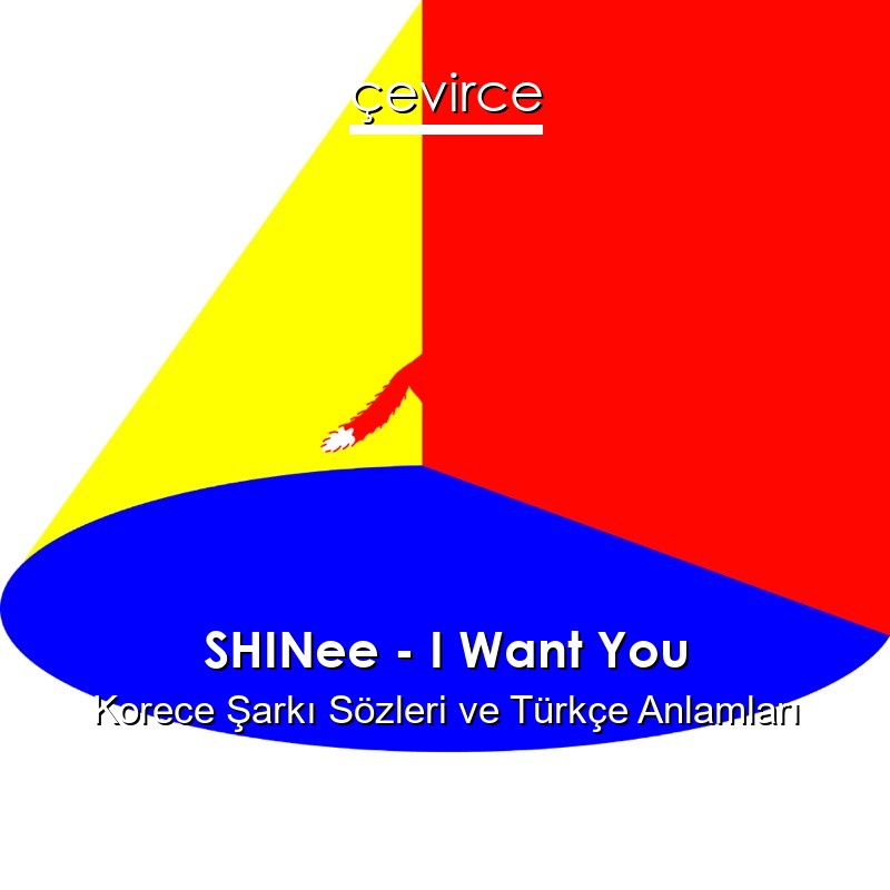 SHINee – I Want You Korece Şarkı Sözleri Türkçe Anlamları