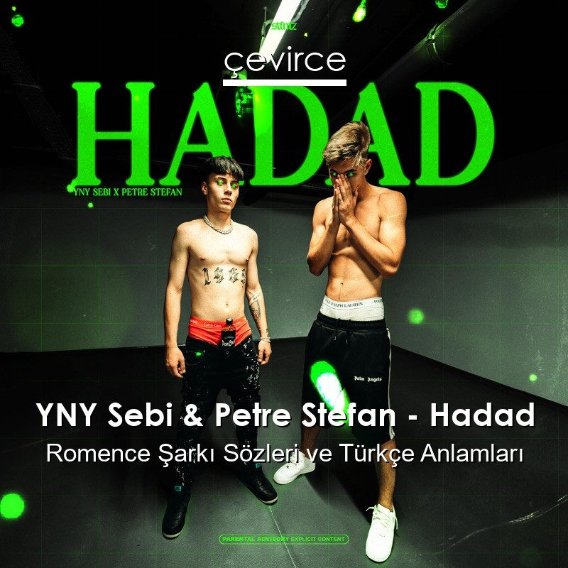 YNY Sebi & Petre Stefan – Hadad Romence Şarkı Sözleri Türkçe Anlamları