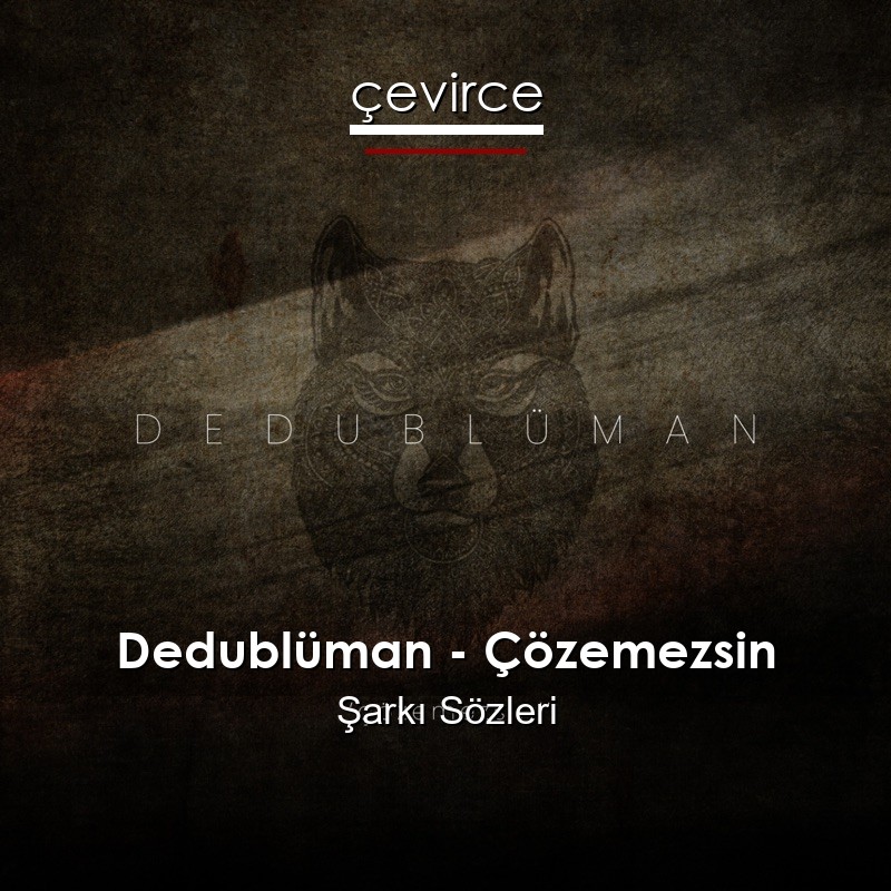 Dedublüman – Çözemezsin Şarkı Sözleri