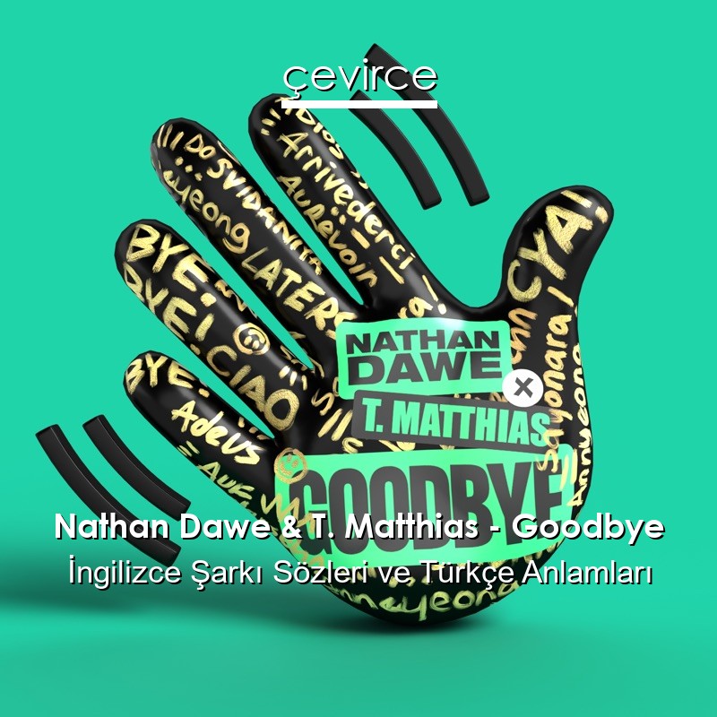 Nathan Dawe & T. Matthias – Goodbye İngilizce Şarkı Sözleri Türkçe Anlamları