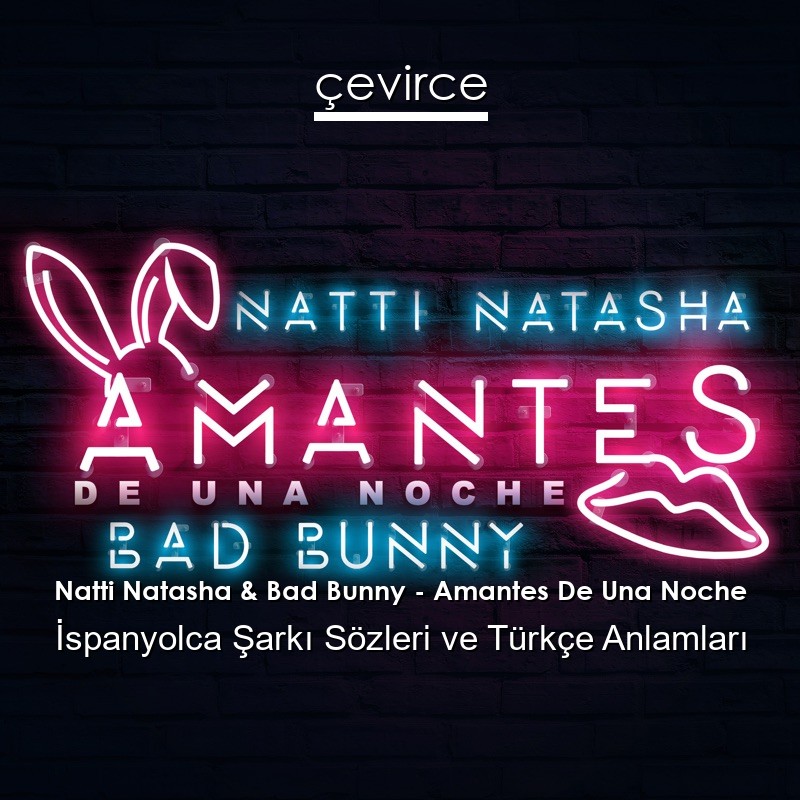 Natti Natasha & Bad Bunny – Amantes De Una Noche İspanyolca Şarkı Sözleri Türkçe Anlamları