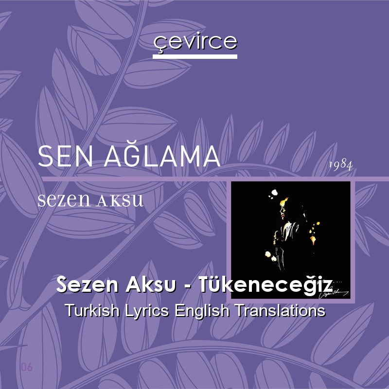 Sezen Aksu – Tükeneceğiz Turkish Lyrics English Translations