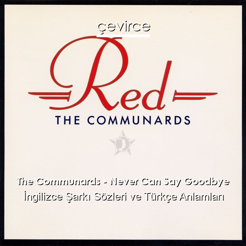 The Communards – Never Can Say Goodbye İngilizce Şarkı Sözleri Türkçe Anlamları