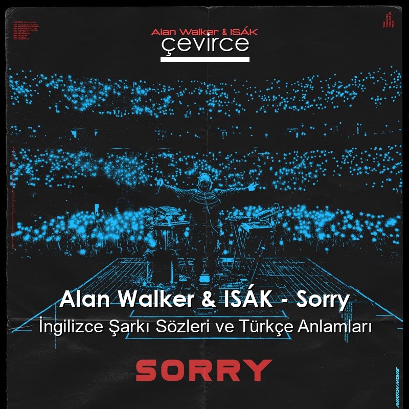 Alan Walker & ISÁK – Sorry İngilizce Şarkı Sözleri Türkçe Anlamları