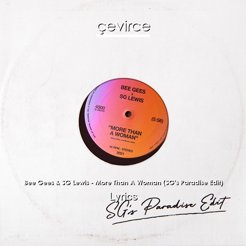 Bee Gees & SG Lewis – More Than A Woman (SG’s Paradise Edit) Lyrics