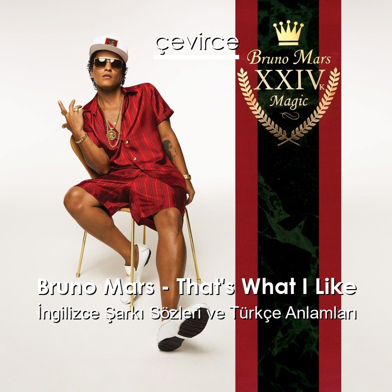 Bruno Mars – That’s What I Like İngilizce Şarkı Sözleri Türkçe Anlamları