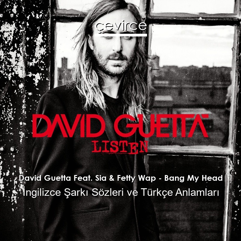 David Guetta Feat. Sia & Fetty Wap – Bang My Head İngilizce Şarkı Sözleri Türkçe Anlamları