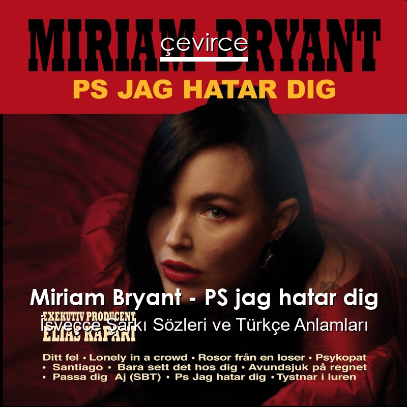 Miriam Bryant – PS jag hatar dig İsveçce Şarkı Sözleri Türkçe Anlamları