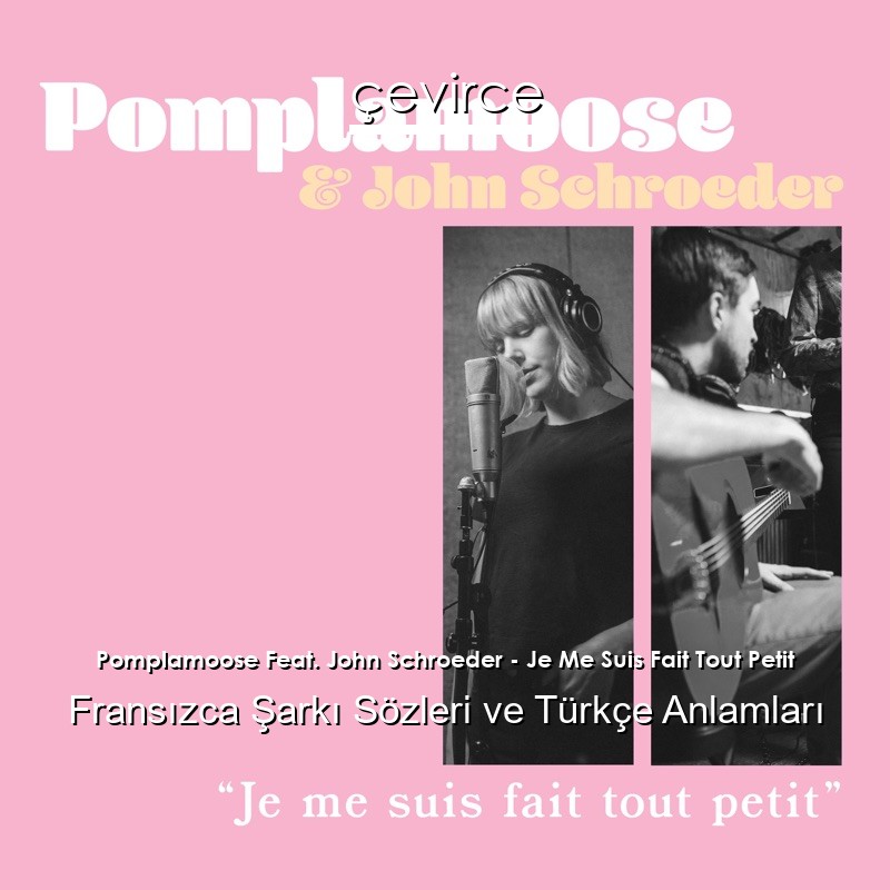 Pomplamoose Feat. John Schroeder – Je Me Suis Fait Tout Petit Fransızca Şarkı Sözleri Türkçe Anlamları