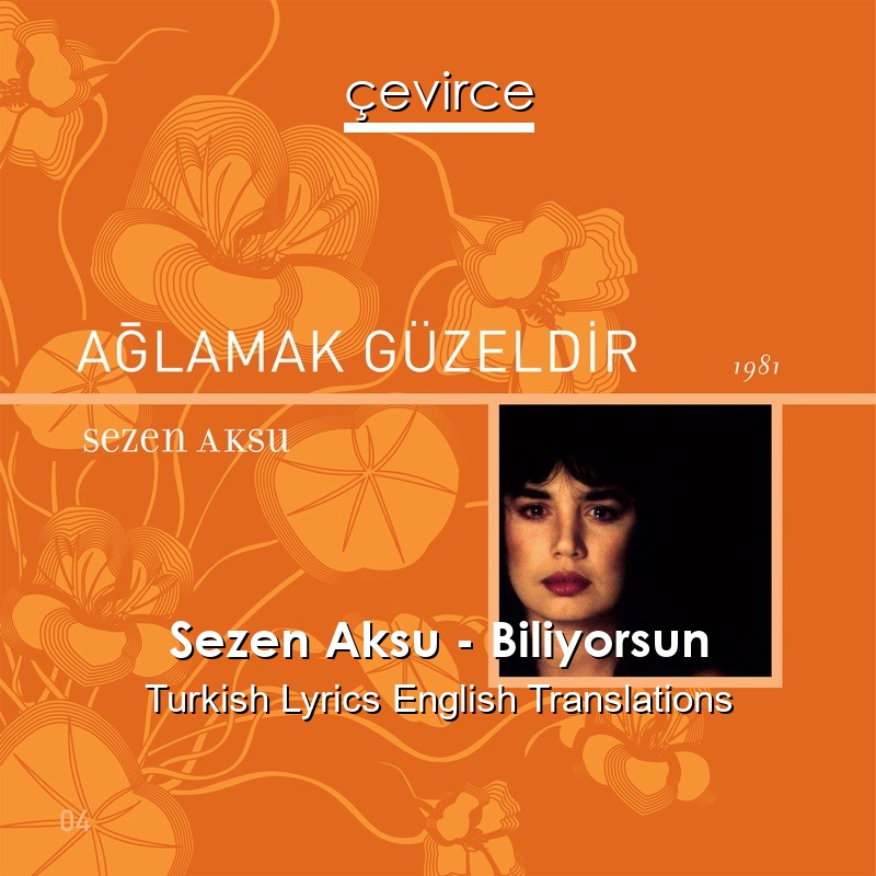 Sezen Aksu Biliyorsun Turkish Lyrics English Translations Lyrics çevirce 3269