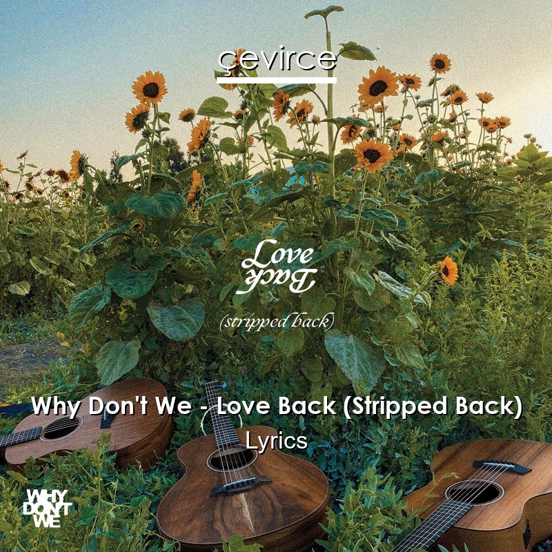 Why Don’t We – Love Back (Stripped Back) Lyrics