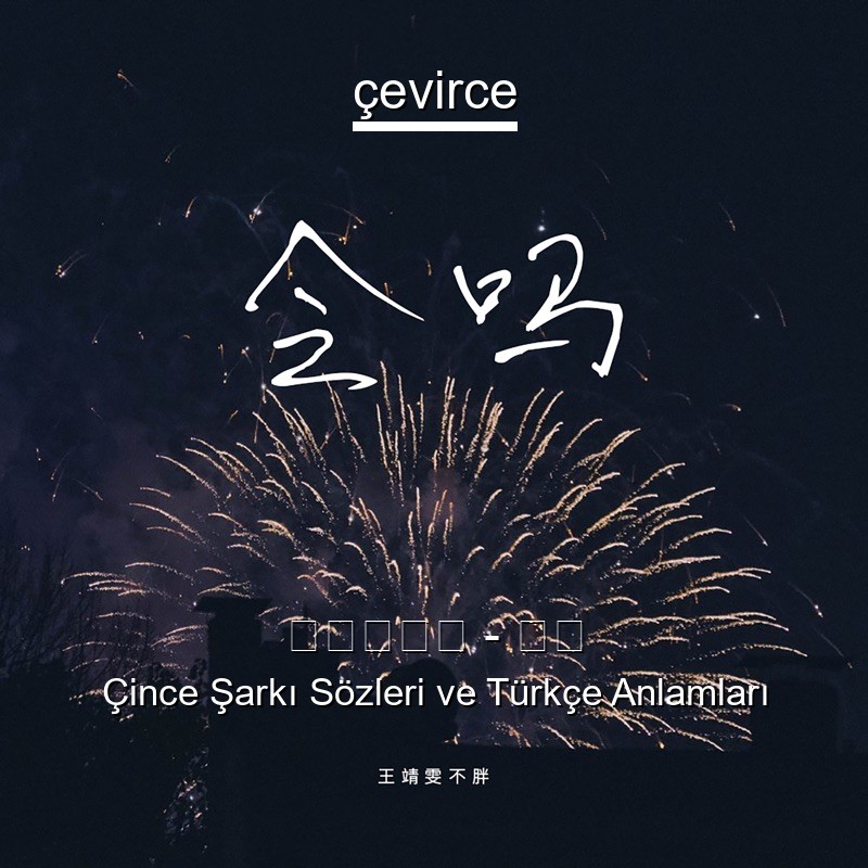 王靖雯不胖 – 会吗 Çince Şarkı Sözleri Türkçe Anlamları