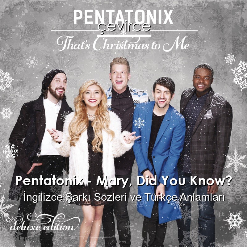 Pentatonix – Mary, Did You Know? İngilizce Şarkı Sözleri Türkçe Anlamları