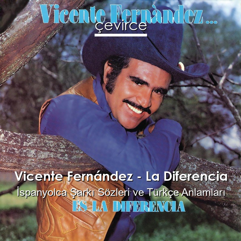 Vicente Fernández – La Diferencia İspanyolca Şarkı Sözleri Türkçe Anlamları